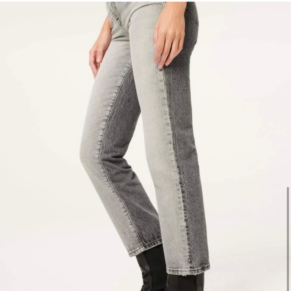Good American Jeans | Good American Vintage Two Tone Cropped Jeans